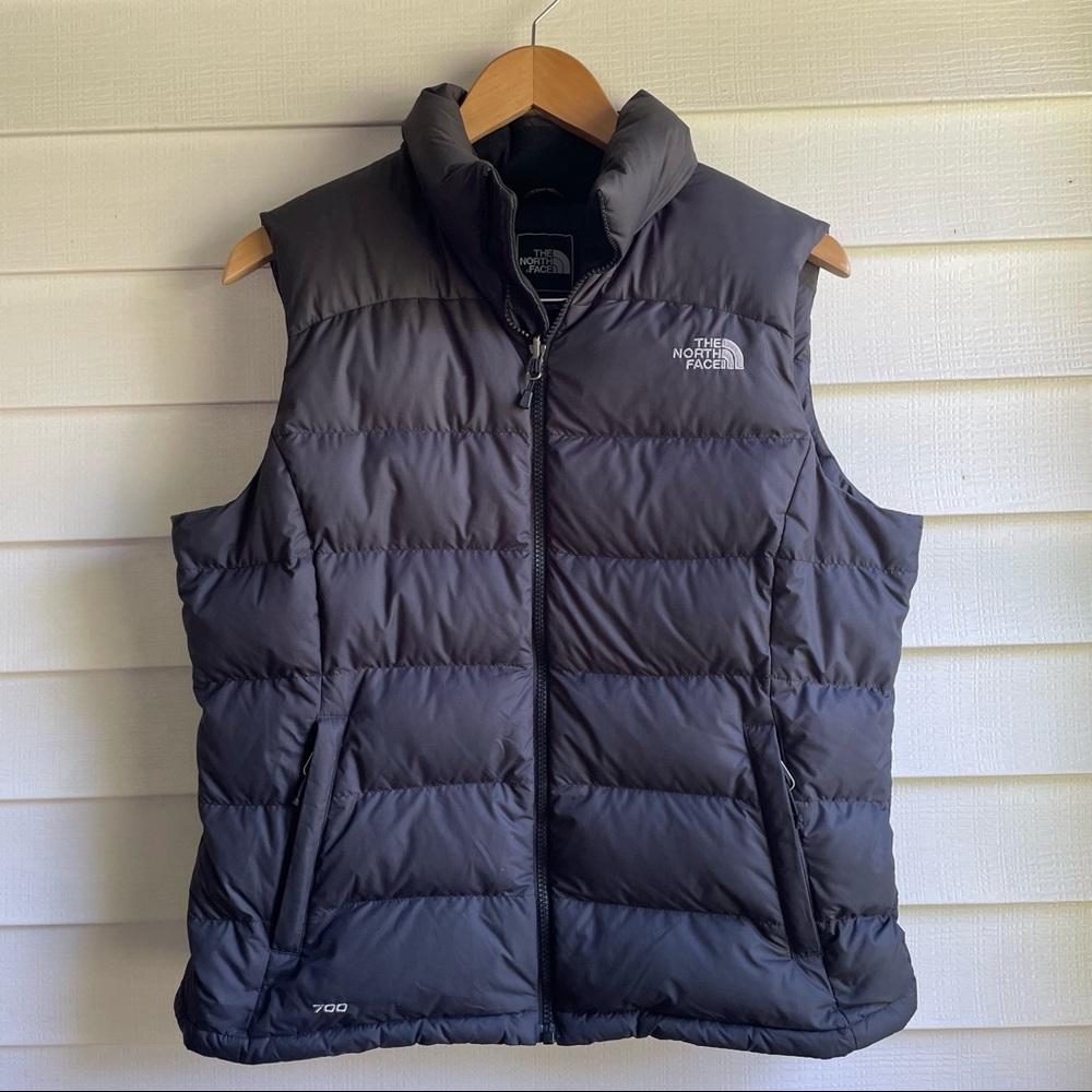 Womens The North Face Black 700 Goose Down Fill Puffer Vest Size Large